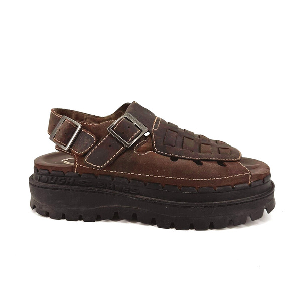 Skechers Shoes - Vintage Jammers Brown Leather Platform Fisherman Sandals